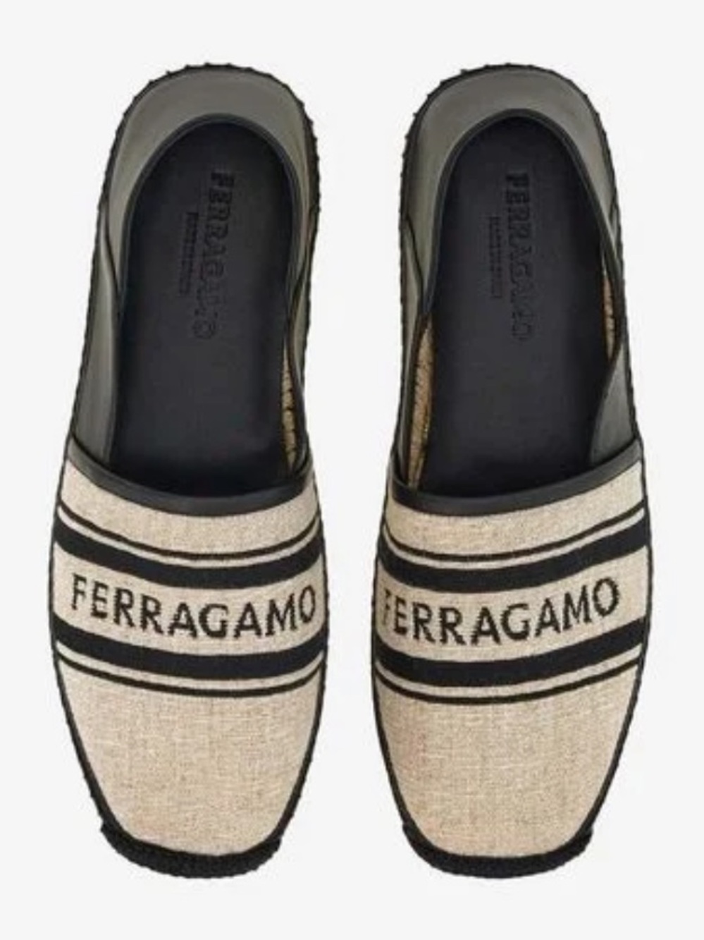 Ferragamo
Men's White Cuzco Jacquard Espadrilles